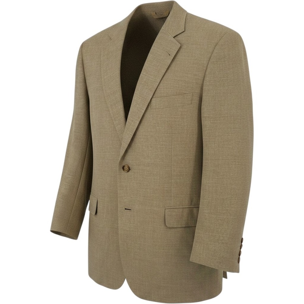 Brooks Brothers 1818 Madison Silk Linen Sport Coat 43R Tan Blazer 2-Button